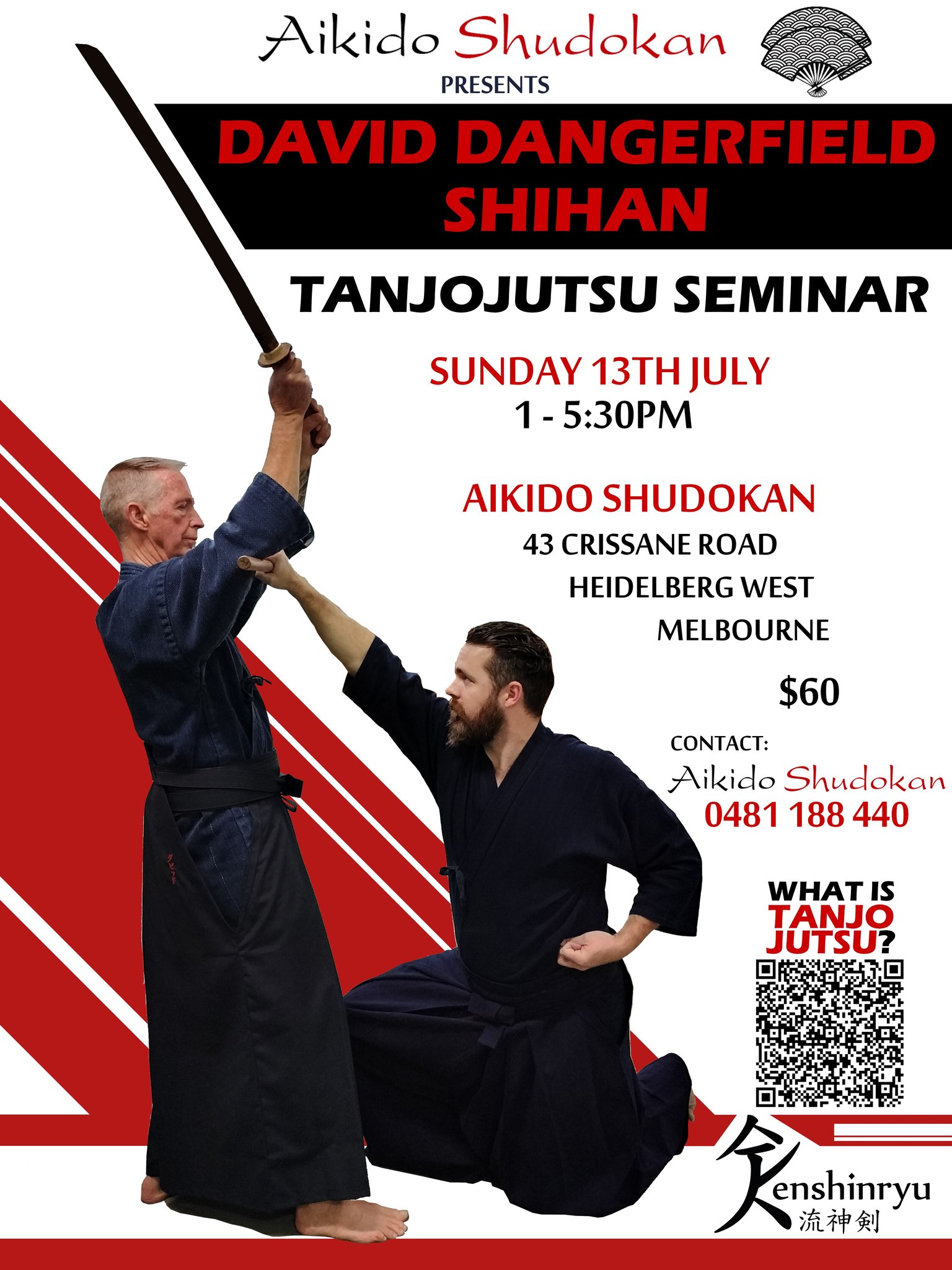 Uchida Ryu Tanjojutsu Seminar with David Dangerfield Shihan Poster